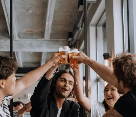 people drinking beer